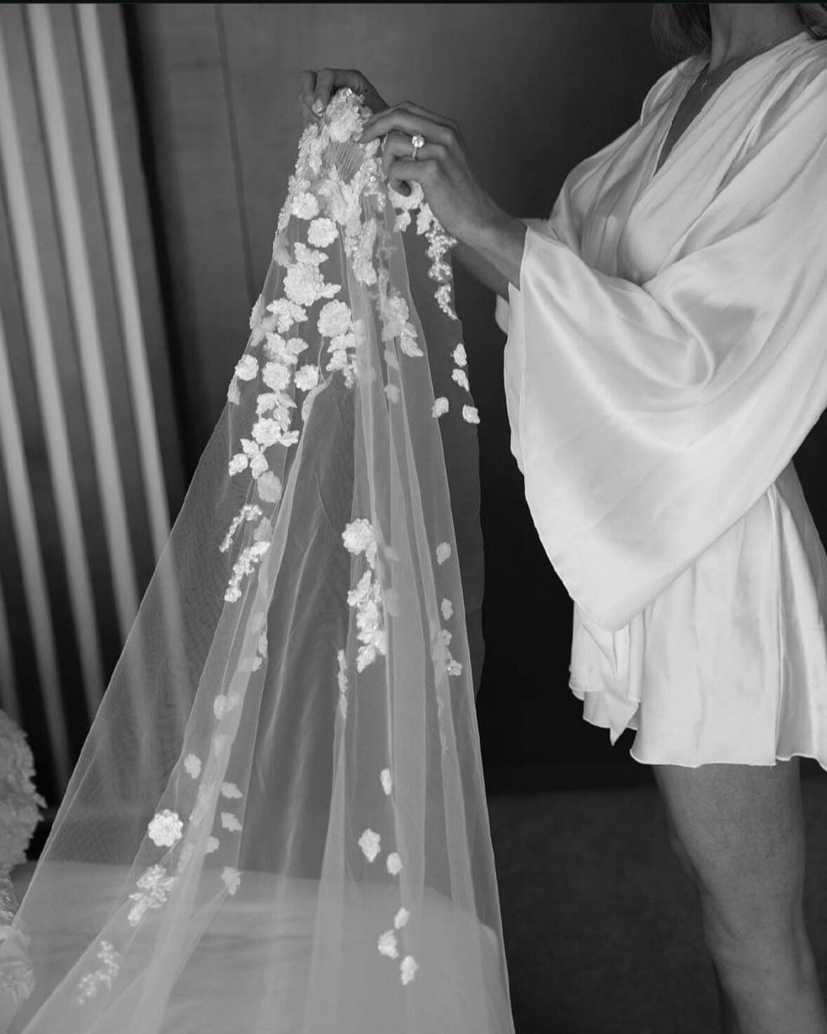 Bride Holding Veil